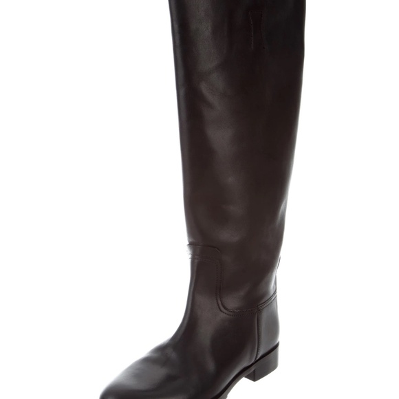 Rag & Bone Riding Boot "Holly" in Sleek Black Leather Tall-Knee-High - Picture 1 of 14